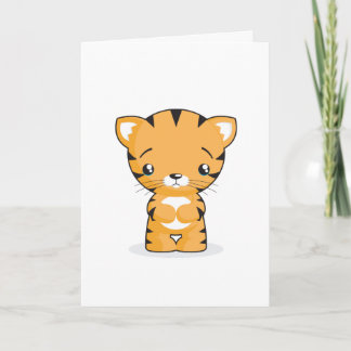 Sad Kitten Grußkarte Karte