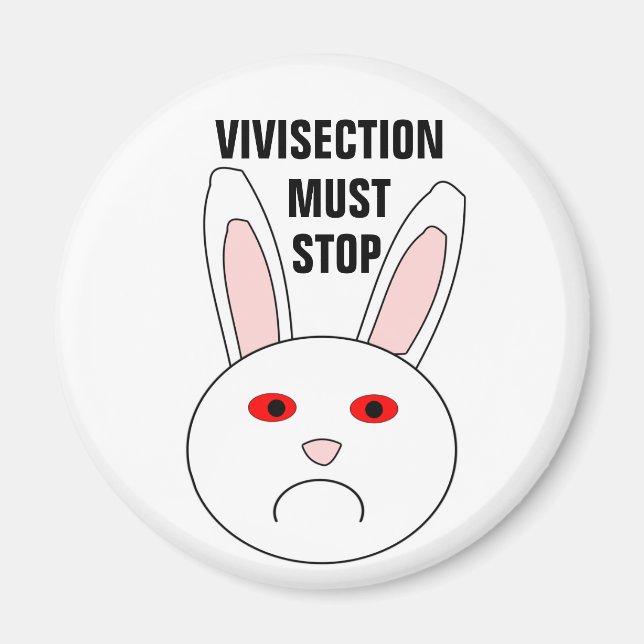Sad Labrador Rabbit Magnet (Vorne)