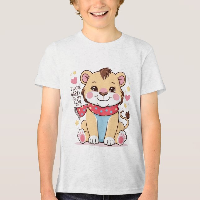 Sad Lion Cub - Soft Pastell Cry Lion T - Shirt (Vorderseite)