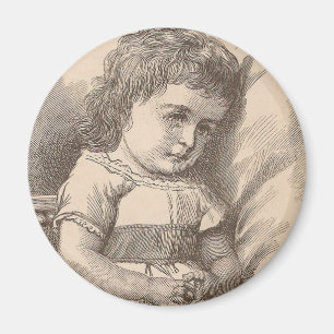 Sad Little Girl Magnet