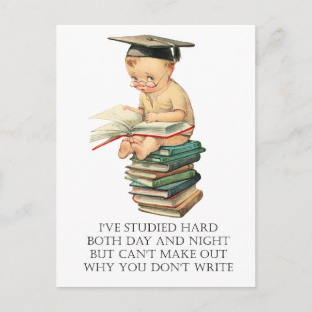 Sad Little Graduate Postkarte (Vorderseite)