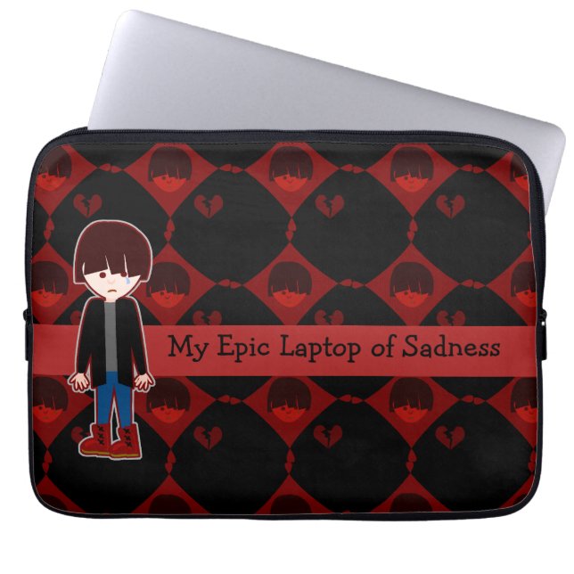 Sad Lonely Emo Boy Laptopschutzhülle (Vorderseite)