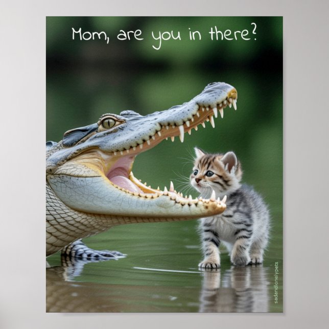 Sad Lonely Pets Poster Print: Mom Are You in There (Vorne)