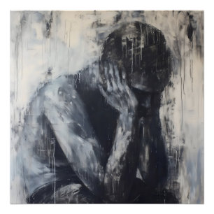 Sad Man Abstrakt Art Fotodruck