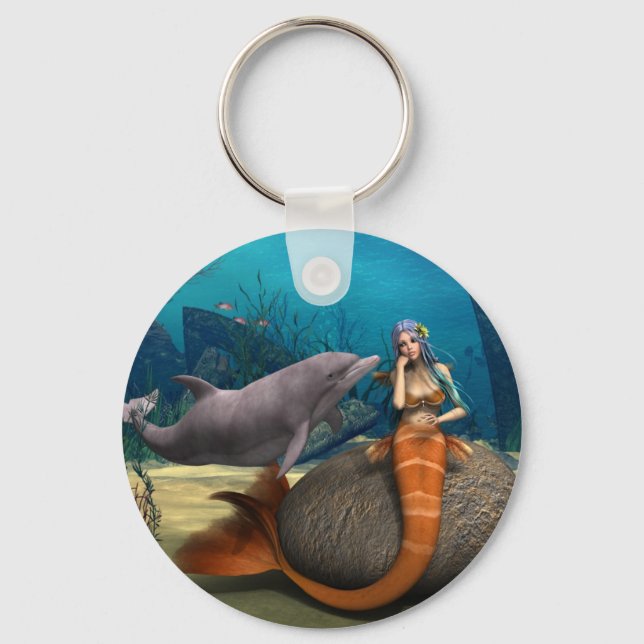 Sad Mermaid Schlüsselanhänger (Vorderseite)