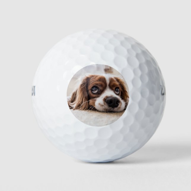 Sad-Mit Augen Cocker Spanierhund Golfball (Vorderseite)