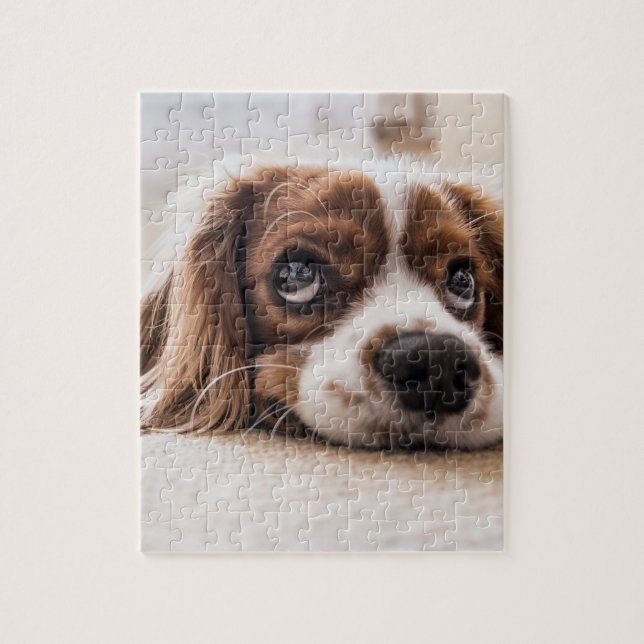 Sad-Mit Augen Cocker Spanierhund Puzzle (Vertikal)