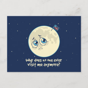 Sad Moon Postkarte