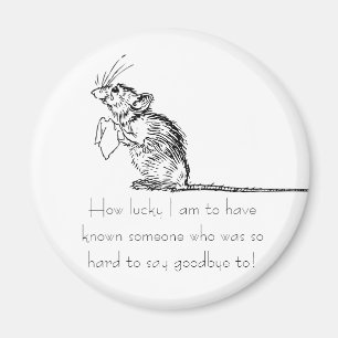 Sad Mouse Farewell Magnet