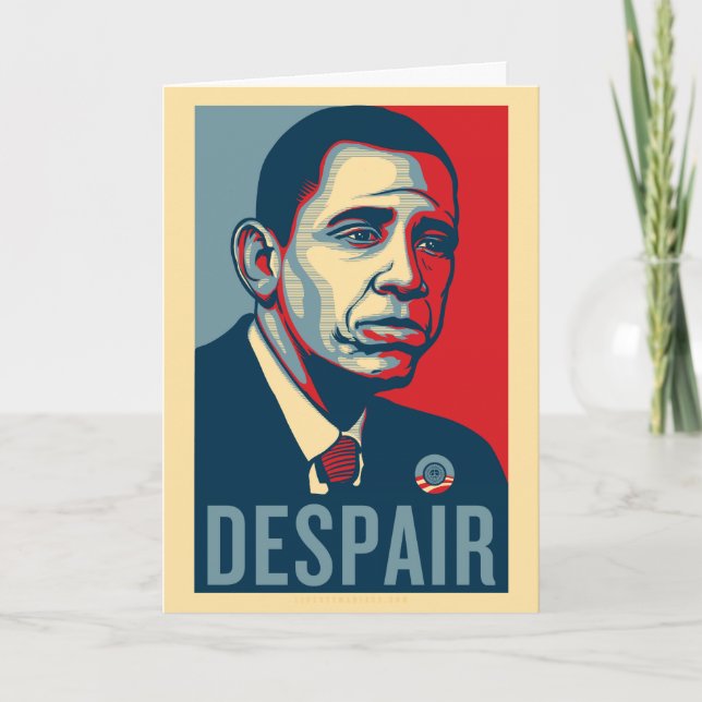 Sad Obama Geburtstagskarte Karte (Vorderseite)
