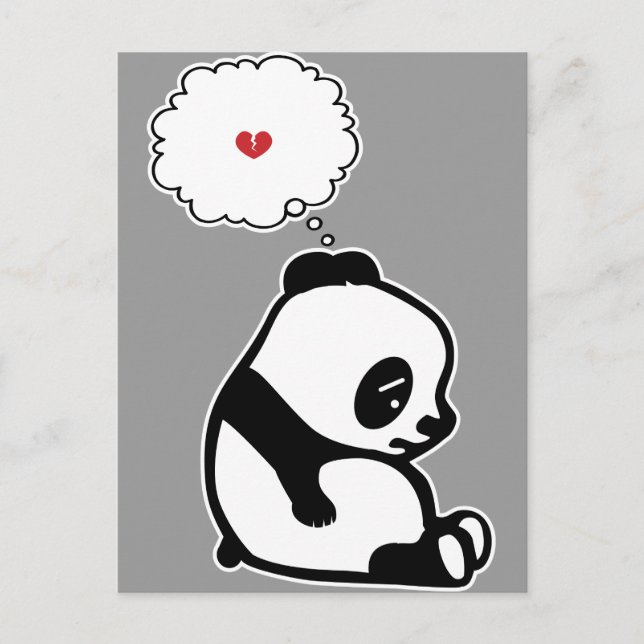 Sad Panda Postkarte (Vorderseite)