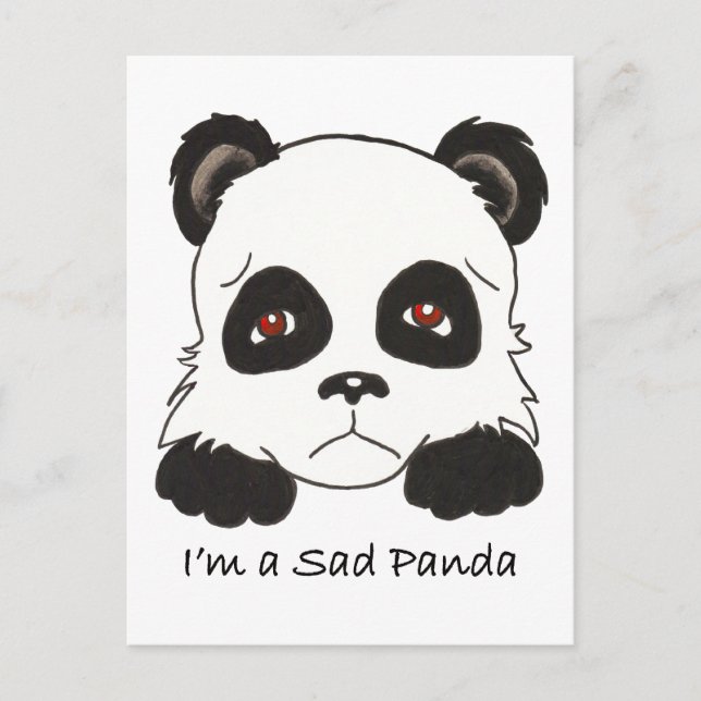 Sad Panda Postkarte (Vorderseite)
