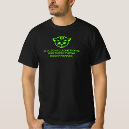 Sad Pixel Cat klickte auf etwas Funny Programmes T-Shirt