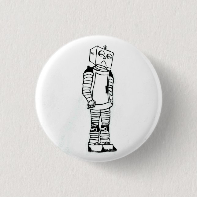 Sad Robot Button (Vorderseite)