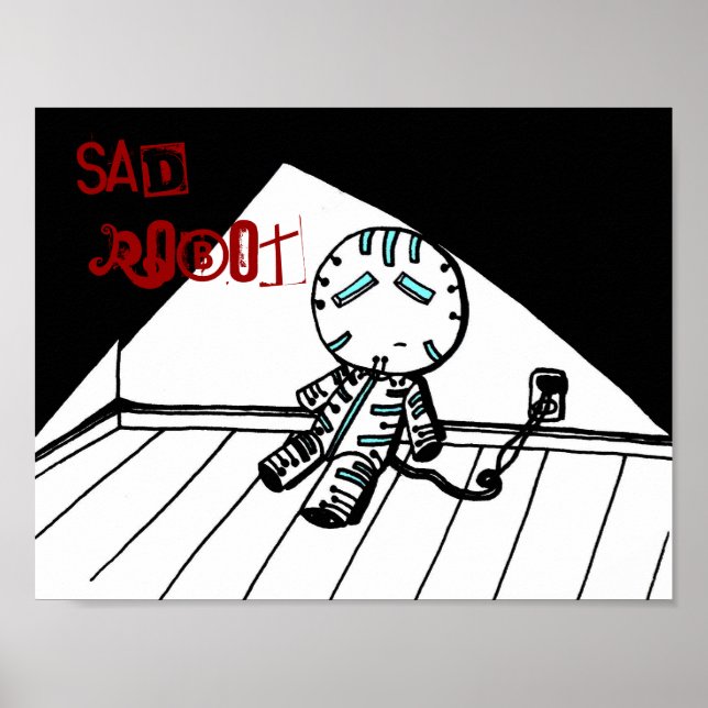 Sad Robot Poster (Vorne)