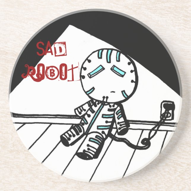 Sad Robot Untersetzer (Vorne)