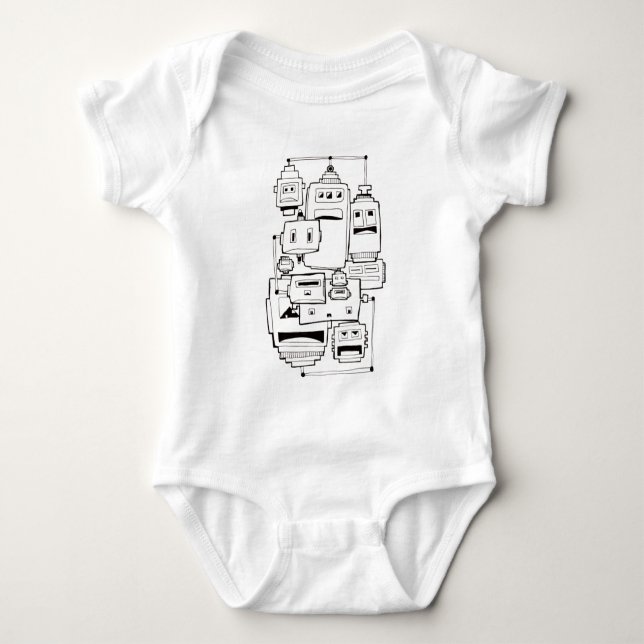 Sad Robots Baby Strampler (Vorderseite)