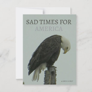 SAD TIMES FOR AMERICA - By - K. M. Kelly - Postkarte