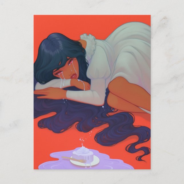 Sad Woman Postkarte (Vorderseite)