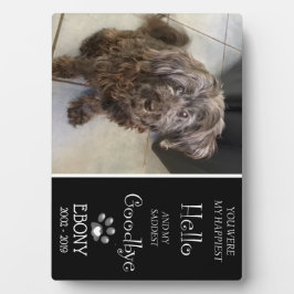 Saddest Goodbye Plaque (Singular) Fotoplatte