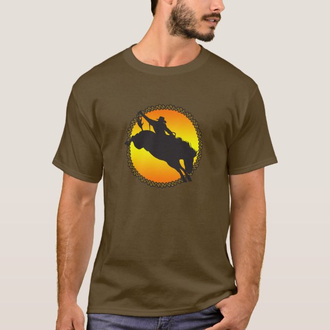 Saddle Bronc Sunset T-Shirt (Vorderseite)