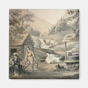 'Saddle Mending', Plakat für 'Davy Crockett' Starr Magnet