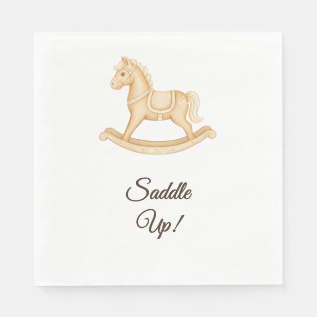 "Saddle Up" Boho Western Babydusche Napkin Serviette (Vorderseite)
