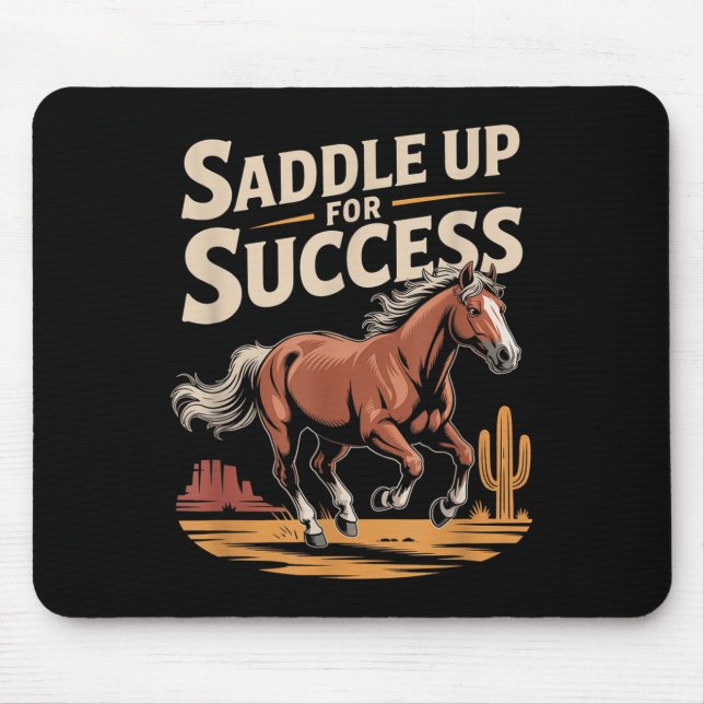 Saddle Up For Success Western Motivation  Mousepad (Vorne)