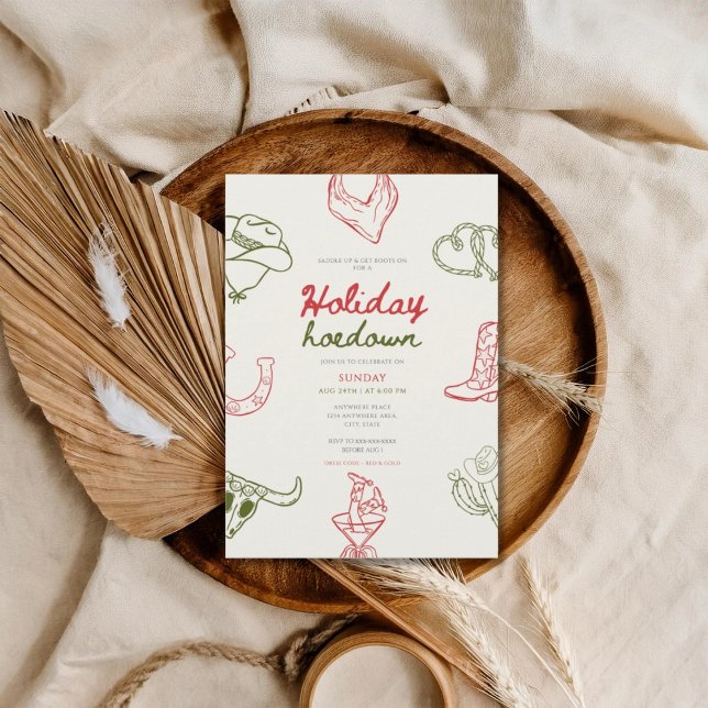 Saddle up holiday hoedown party einladung (Von Creator hochgeladen)