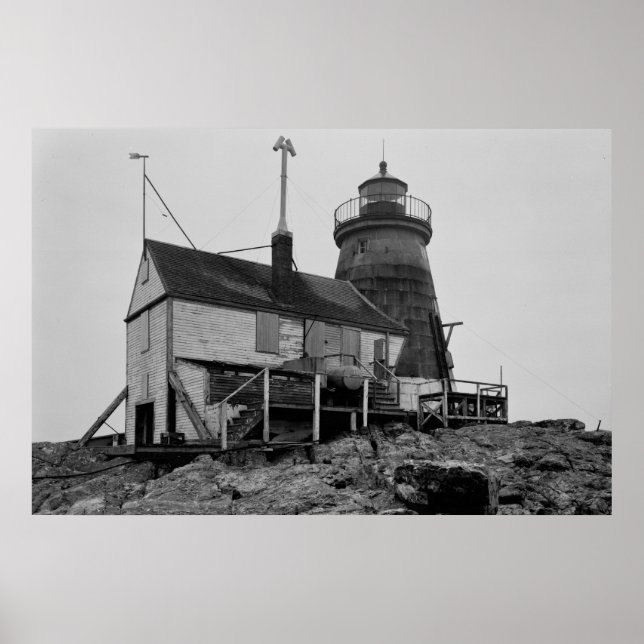 Saddleback Ledge Lighthouse Poster (Vorne)