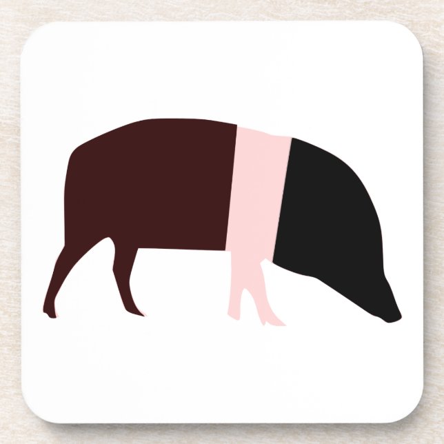 Saddleback Pig Cork Untersetzer (Vorderseite)