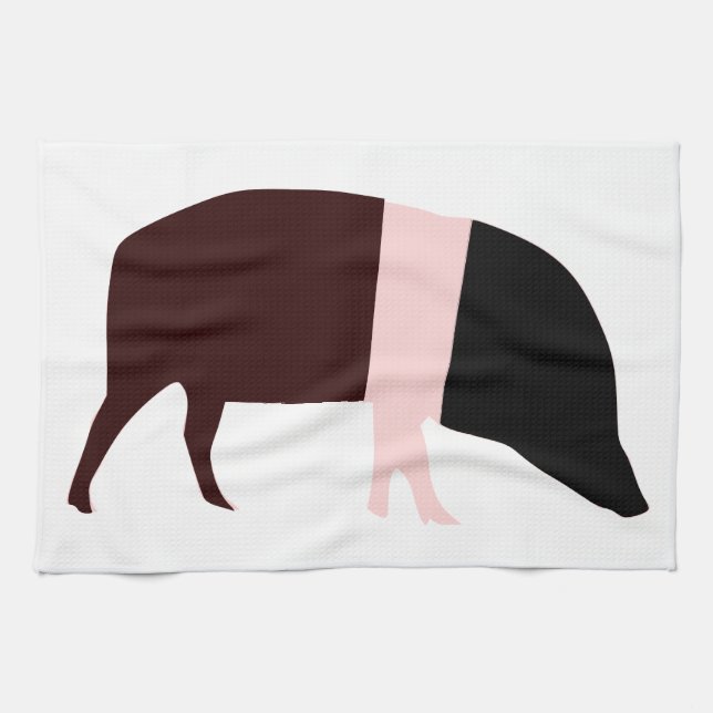 Saddleback Pig Küchentuch (Horizontal)