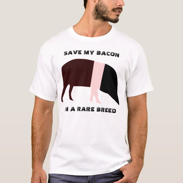 Saddleback Pig Rettete My Bacon Mens T Shirt (Vorderseite)