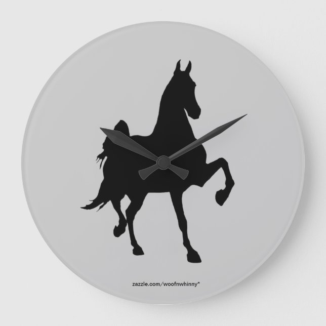Saddlebred Große Wanduhr (Vorderseite)