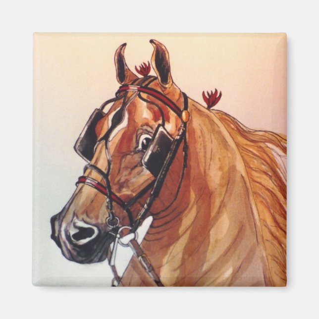 Saddlebred Horse Magnet (Vorne)