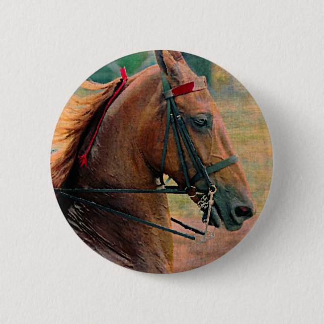 Saddlebred-Imitate-Malerei Button (Vorderseite)
