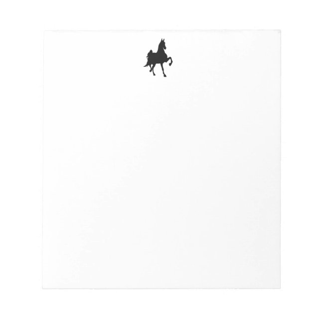 Saddlebred Silhouette Notizblock (Vorderseite)