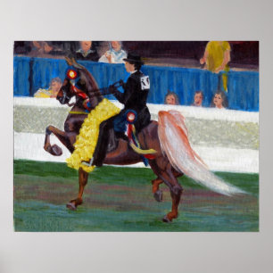 Saddlebred The Winning Pass Pferd Portrait Poster