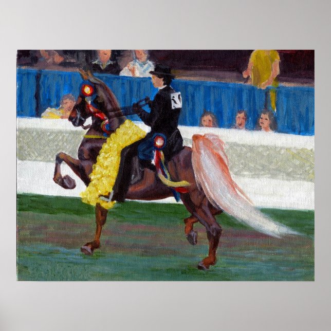 Saddlebred The Winning Pass Pferd Portrait Poster (Vorne)