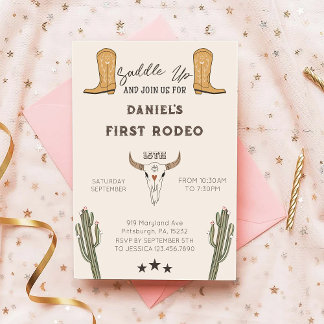 Saddup Western Cowboy Geburtstag Einladung