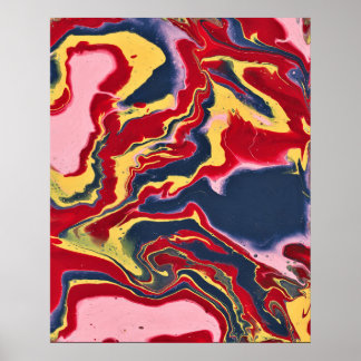 Sadie 1 Crazy Colorful Abstract Print Poster