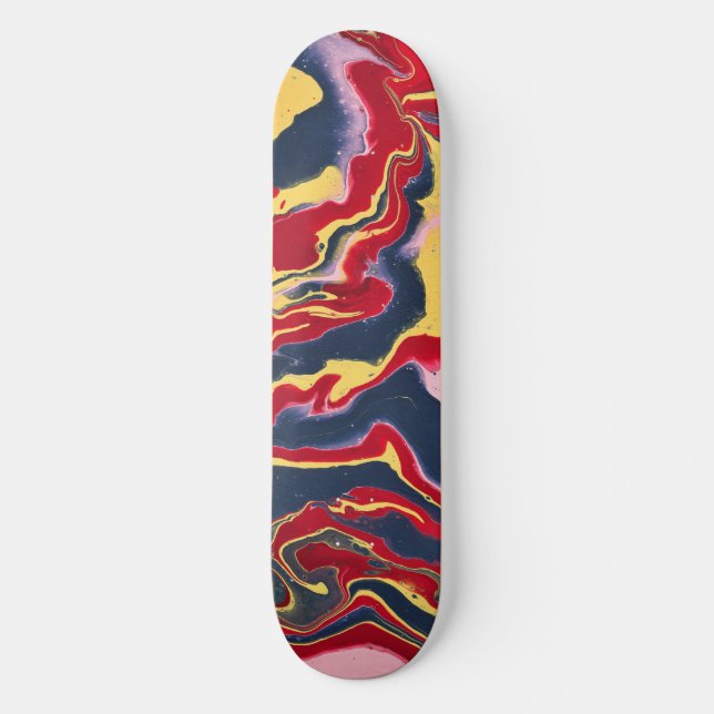 Sadie 1 Crazy Colorful Abstract Skateboard Deck (Vorderseite)
