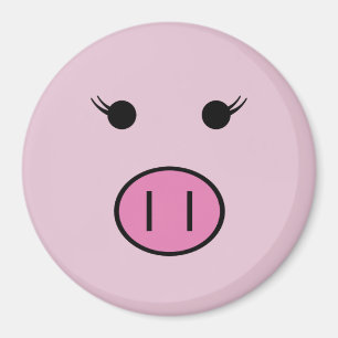Sadie das rosa Schwein ~ niedliches Girly Kawaii Magnet
