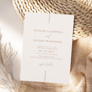 SADIE Elegant Minimalistisch Lines Wedding Einladung