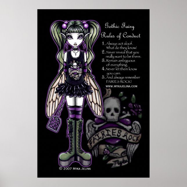 Sadie Gothic Fee Rules of Conduct Poster (Vorne)