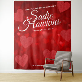 Sadie Hawkins Valentinstag Foto Selfie Hintergrund Wandteppich