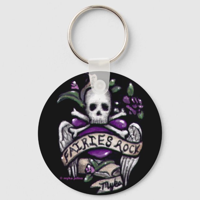 "Sadie" Skull Punk-Schlüsselanhänger Schlüsselanhänger (Vorderseite)