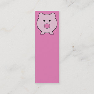 Sadie the Pink Pig ~ Niedlich Girly Kawaii Mini Visitenkarte