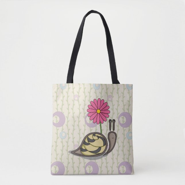 Sadie the Snail All-Over-Print Bag (Vorderseite)