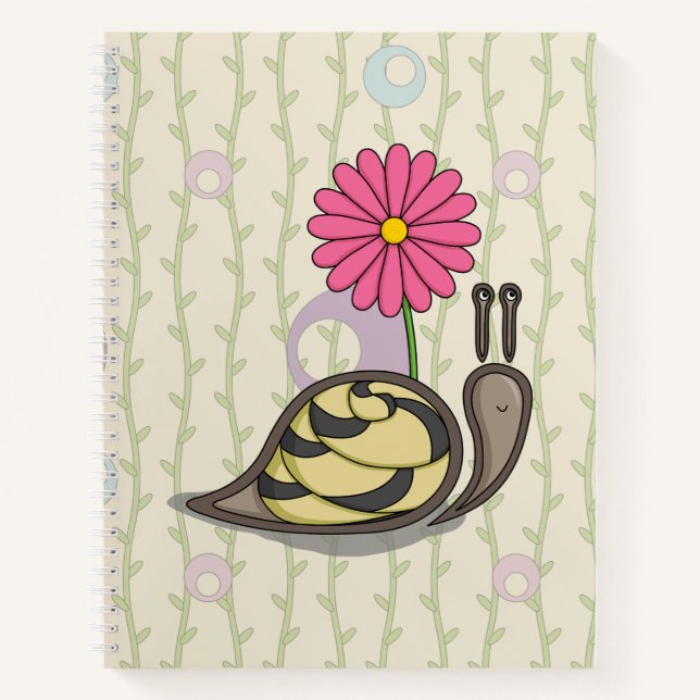 Sadie the Snail Spiral Notebook Notizbuch (Vorderseite)